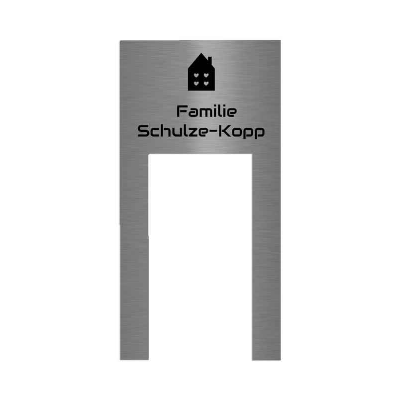 Dekorschild für "Ring Akku-Videotürklingel, Akku-Videotürklingel Plus und Akku-Videotürklingel Pro" aus V2A Edelstahl - 200 x 145 mm oder bei Gravur oben 100 X 200 mm- Weiß / Anthrazit pulverbeschichtet oder Edelstahl gebürstet