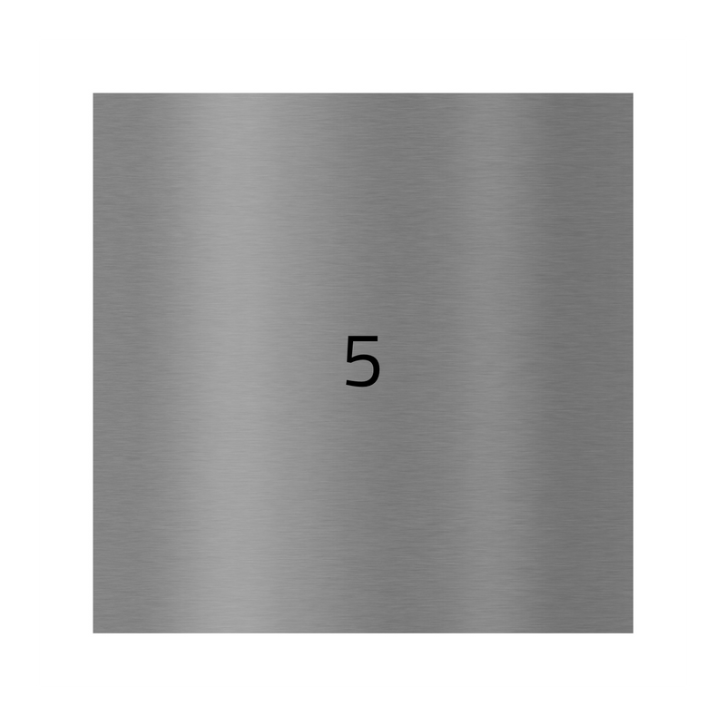 Edelstahl Hausnummernschild graviert 10×10 cm, 15×15 cm oder 20×20 cm