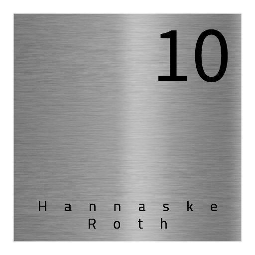 Edelstahl Hausnummernschild graviert 10×10 cm, 15×15 cm oder 20×20 cm