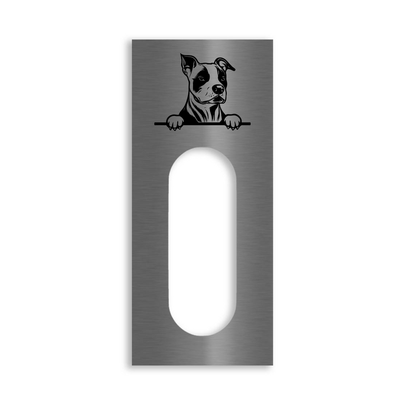 Dekorschild für "Reolink Smarte Video Türklingel"aus V2A Edelstahl - 20 x 16 cm  oder 10 X 23 cm- Weiß / Anthrazit pulverbeschichtet oder Edelstahl gebürstet