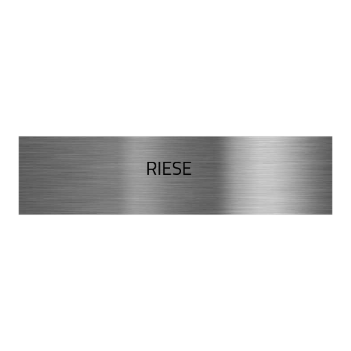 V2A Edelstahlschild in verschiedenen Größen, individuell personalisierbar.