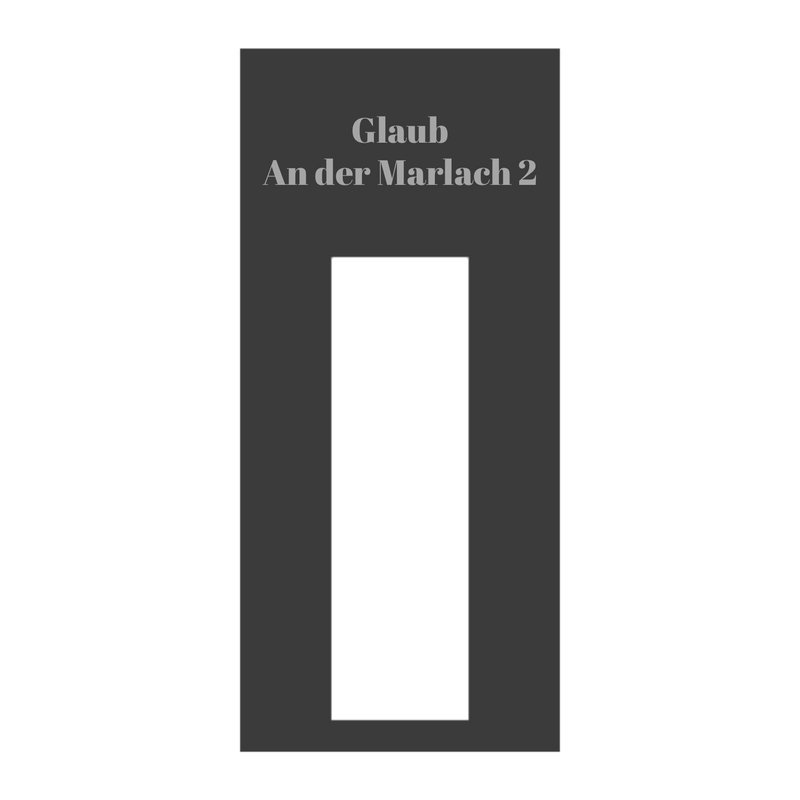 Dekorschild für "Eufy E340"aus V2A Edelstahl - 18 x 20 cm  oder 22 X 10 cm- Weiß / Anthrazit pulverbeschichtet oder Edelstahl gebürstet