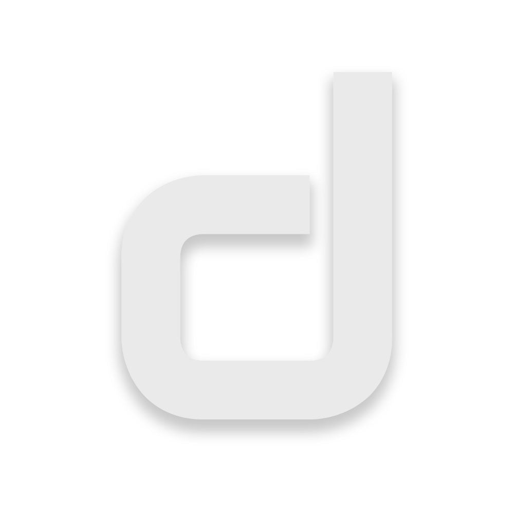 Weiß pulverbeschichtete Hausnummern Ziffern und Buchstaben in verschiedenen Höhen wählbar Schrift AUDIOWIDE aus Edelstahl V2A