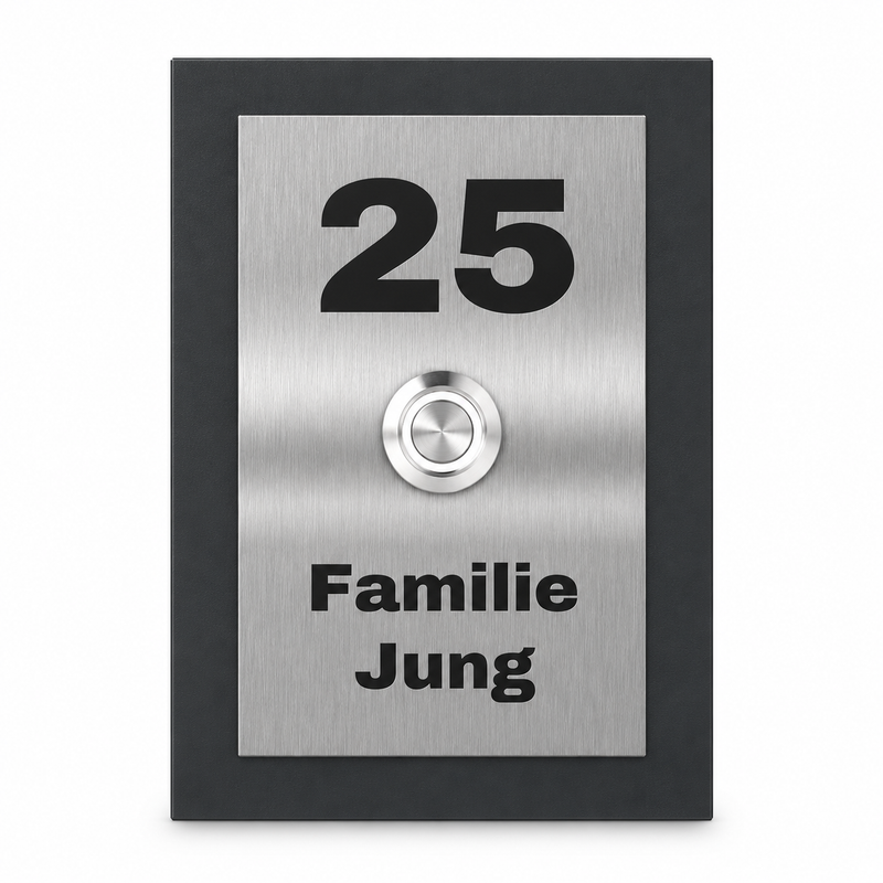 Türklingel Dakota 12 × 17 cm – Gravur & UV-Druck