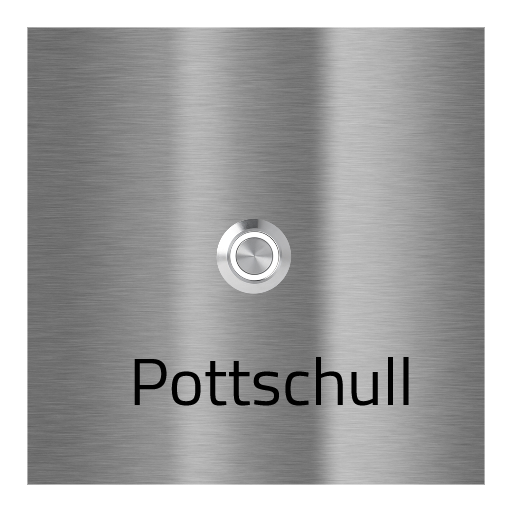 Bochum 12 x 12 cm Edelstahl (V2A) Türklingel - mit Gravur - Anthrazit oder Weiß pulverbeschichtet oder Edelstahl gebürstet - LED - Aufputz / Unterputz