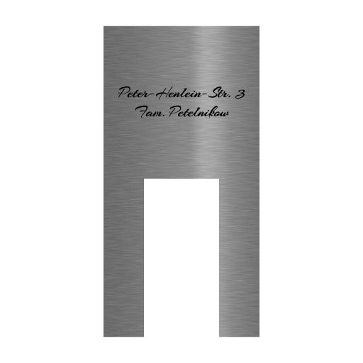 V2A Edelstahl Türschild Ring Doorbell Wired - Lasergravur & UV-Druck - Weiß/Anthrazit/Gebürstet
