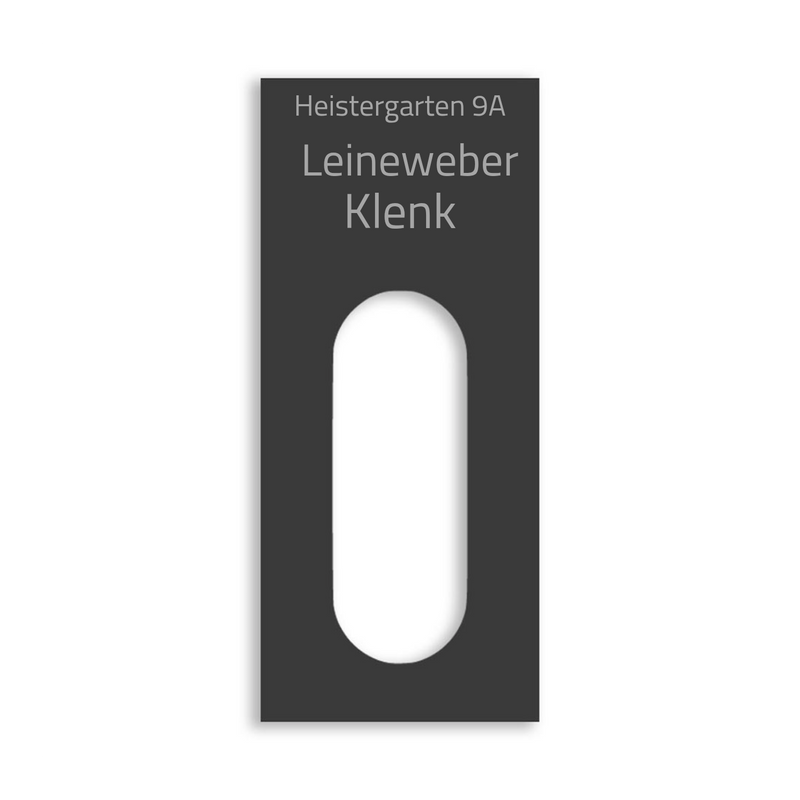 Dekorschild für "Reolink Smarte Video Türklingel"aus V2A Edelstahl - 20 x 16 cm  oder 10 X 23 cm- Weiß / Anthrazit pulverbeschichtet oder Edelstahl gebürstet