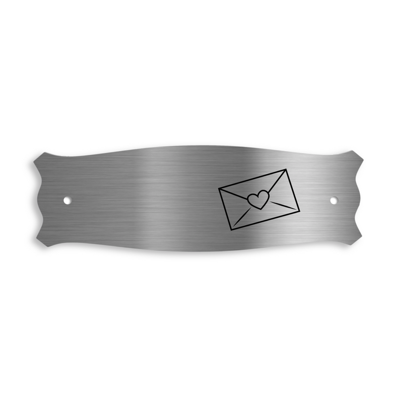 V2A Edelstahlschild in verschiedenen Größen, individuell personalisierbar.