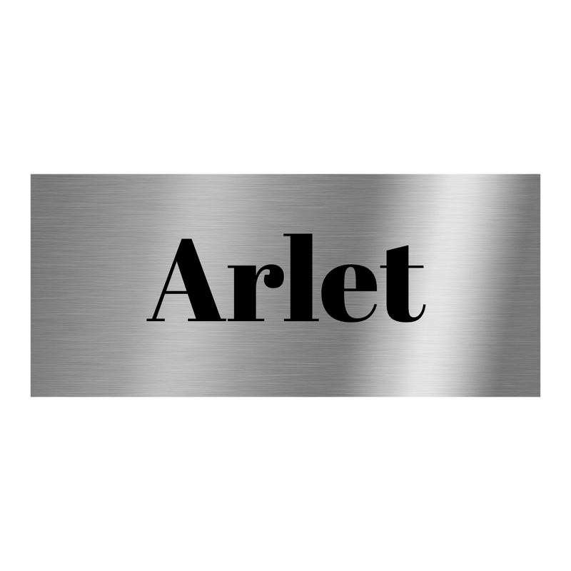 V2A Edelstahlschild in verschiedenen Größen, individuell personalisierbar.