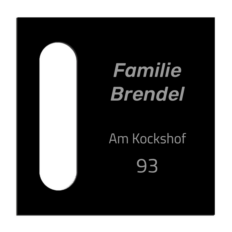 Dekorschild für "Reolink Video Doorbell (Battery)"aus V2A Edelstahl - 20 x 20 cm  oder 25 X 10 cm- Weiß / Anthrazit pulverbeschichtet oder Edelstahl gebürstet