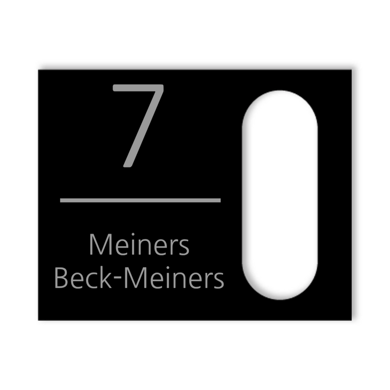 Dekorschild für "Reolink Smarte Video Türklingel"aus V2A Edelstahl - 20 x 16 cm  oder 10 X 23 cm- Weiß / Anthrazit pulverbeschichtet oder Edelstahl gebürstet