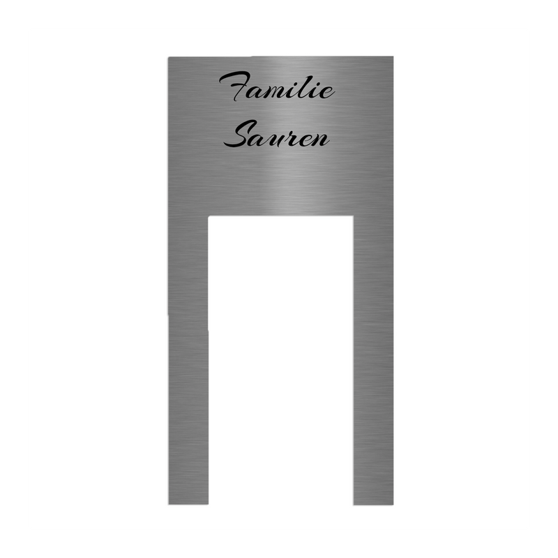 V2A Edelstahl Türschild für Ring Videotürklingel - 200x145mm - Lasergravur oder UV-Druck - Weiß/Anthrazit/Gebürstet