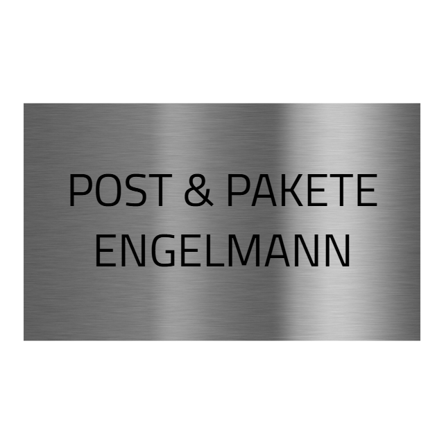 V2A Edelstahlschild in verschiedenen Größen, individuell personalisierbar.
