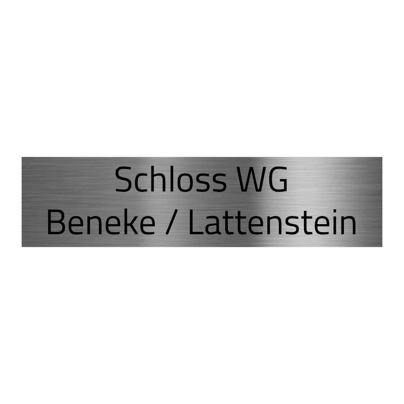 V2A Edelstahlschild in verschiedenen Größen, individuell personalisierbar.