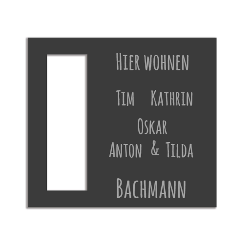Eufy E340 Dekorschild V2A Edelstahl - 18x20cm & 22x10cm - Laserravur & UV-Druck möglich