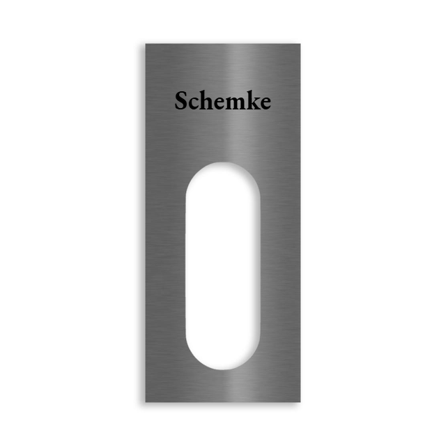 Dekorschild für "Reolink Smarte Video Türklingel"aus V2A Edelstahl - 20 x 16 cm  oder 10 X 23 cm- Weiß / Anthrazit pulverbeschichtet oder Edelstahl gebürstet