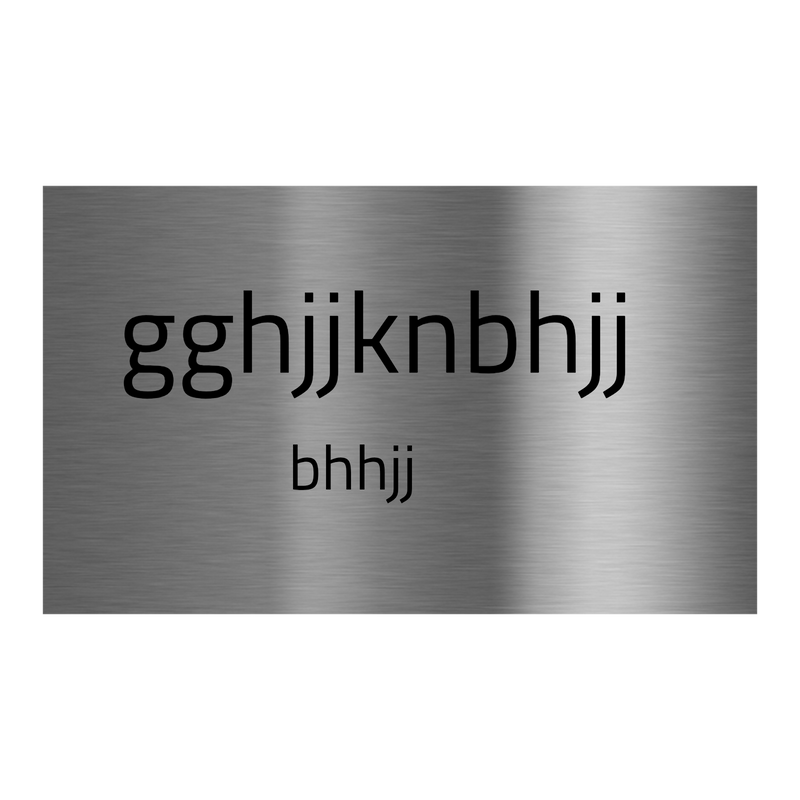 V2A Edelstahlschild in verschiedenen Größen, individuell personalisierbar.