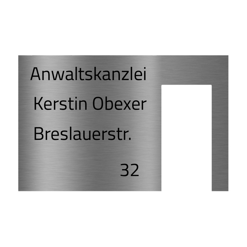V2A Edelstahl Türschild Ring Doorbell Wired - Lasergravur & UV-Druck - Weiß/Anthrazit/Gebürstet