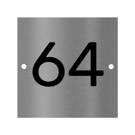 Edelstahl Hausnummernschild graviert 10×10 cm, 15×15 cm oder 20×20 cm
