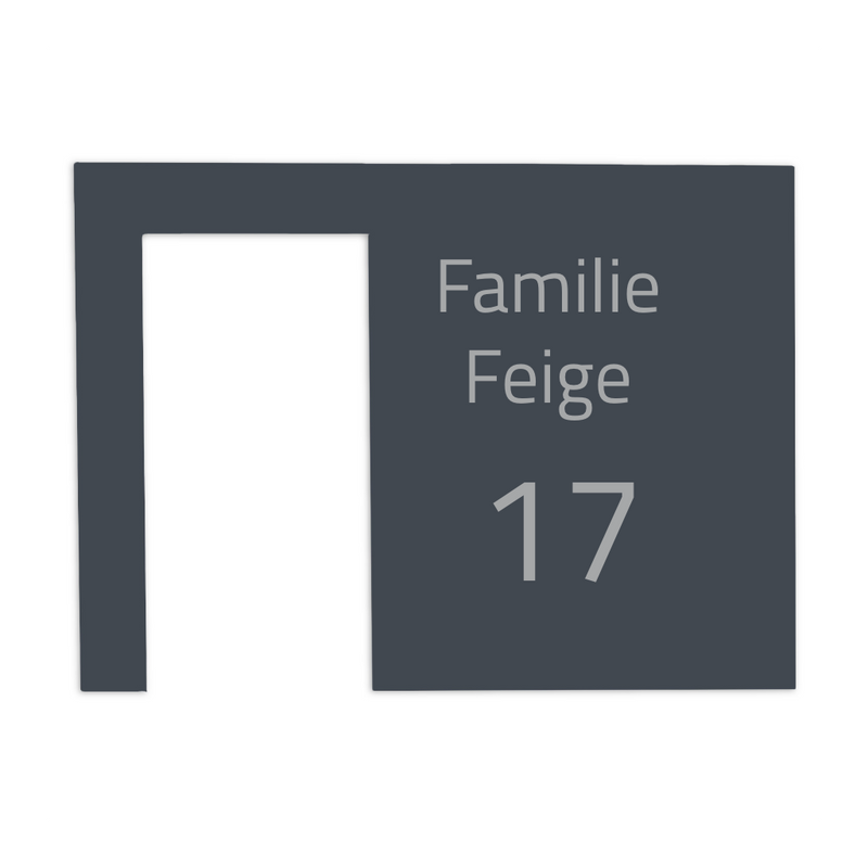 V2A Edelstahl Türschild für Ring Videotürklingel - 200x145mm - Lasergravur oder UV-Druck - Weiß/Anthrazit/Gebürstet
