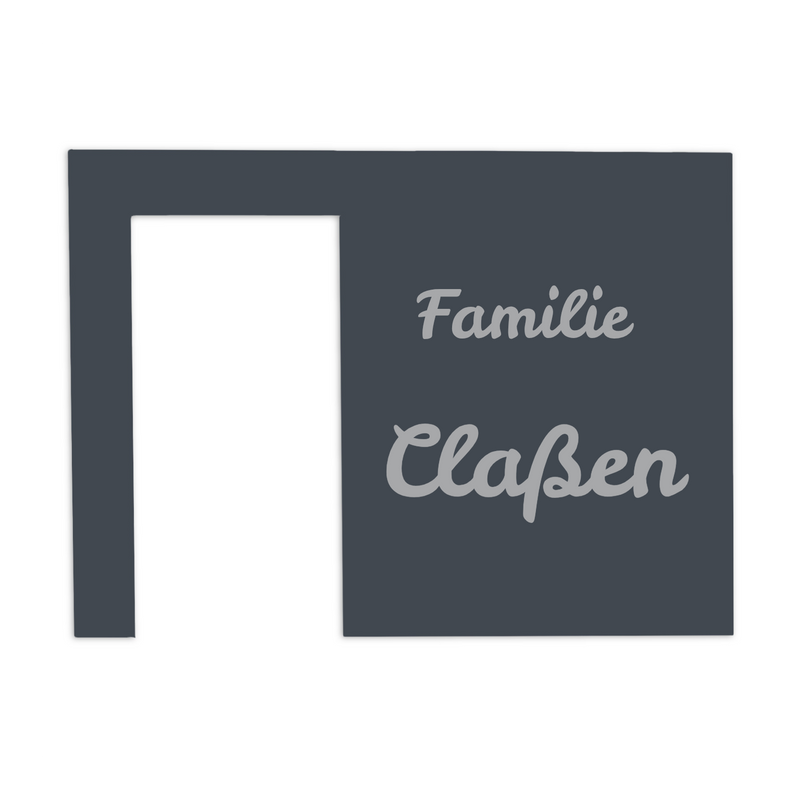 V2A Edelstahl Türschild für Ring Videotürklingel - 200x145mm - Lasergravur oder UV-Druck - Weiß/Anthrazit/Gebürstet