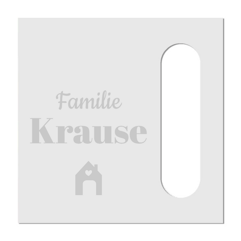Dekorschild für "Reolink Video Doorbell (Battery)"aus V2A Edelstahl - 20 x 20 cm  oder 25 X 10 cm- Weiß / Anthrazit pulverbeschichtet oder Edelstahl gebürstet