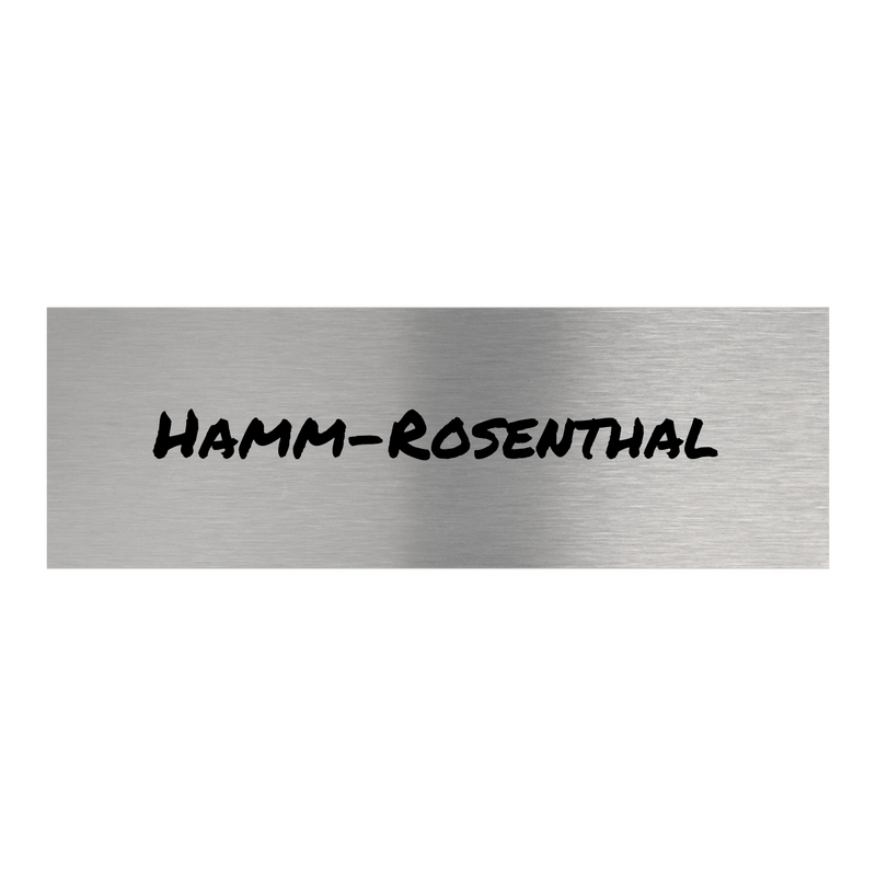 V2A Edelstahlschild in verschiedenen Größen, individuell personalisierbar.