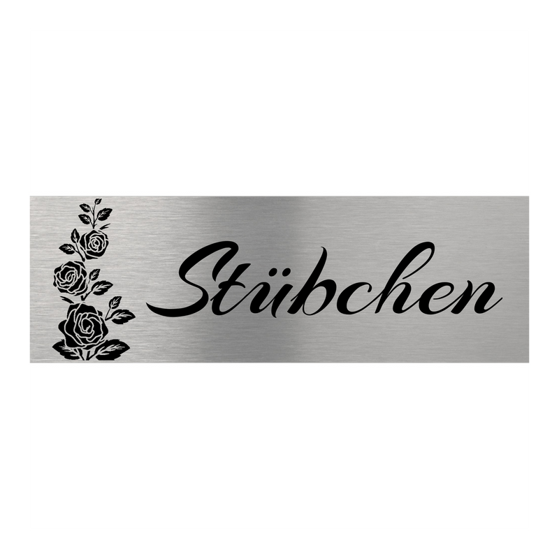 V2A Edelstahlschild in verschiedenen Größen, individuell personalisierbar.