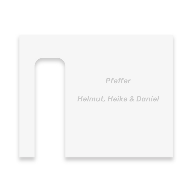 Dekorschild für "Blink Video Doorbell "aus V2A Edelstahl - 20 x 16 cm  oder 20 X 10 cm- Weiß / Anthrazit pulverbeschichtet oder Edelstahl gebürstet