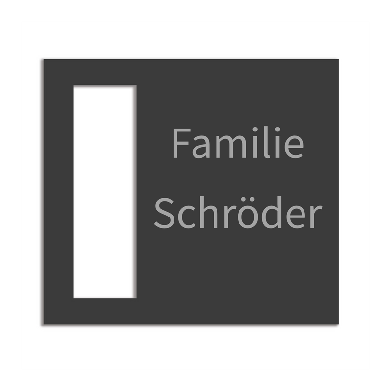 Eufy E340 Dekorschild V2A Edelstahl - 18x20cm & 22x10cm - Laserravur & UV-Druck möglich