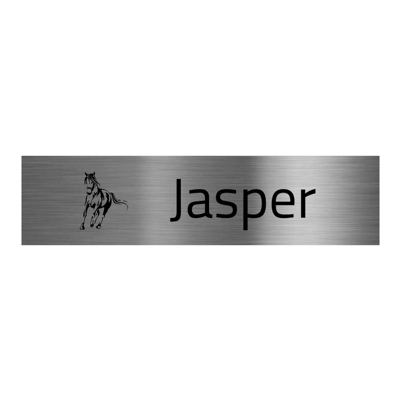 V2A Edelstahlschild in verschiedenen Größen, individuell personalisierbar.