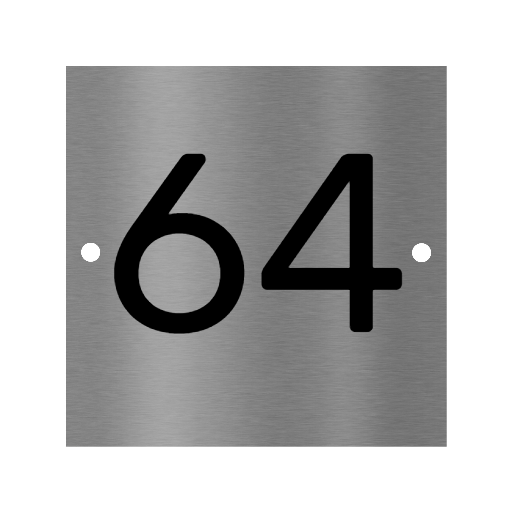 Edelstahl Hausnummernschild graviert 10×10 cm, 15×15 cm oder 20×20 cm