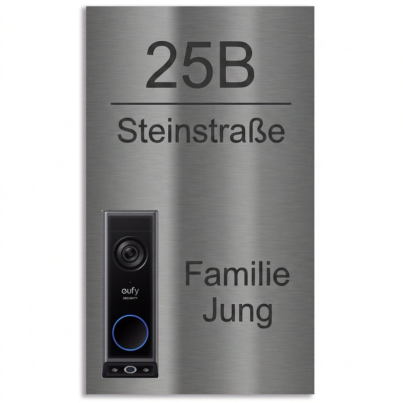 Eufy E340 Dekorschild – V2A Edelstahl, 200 x 340 mm