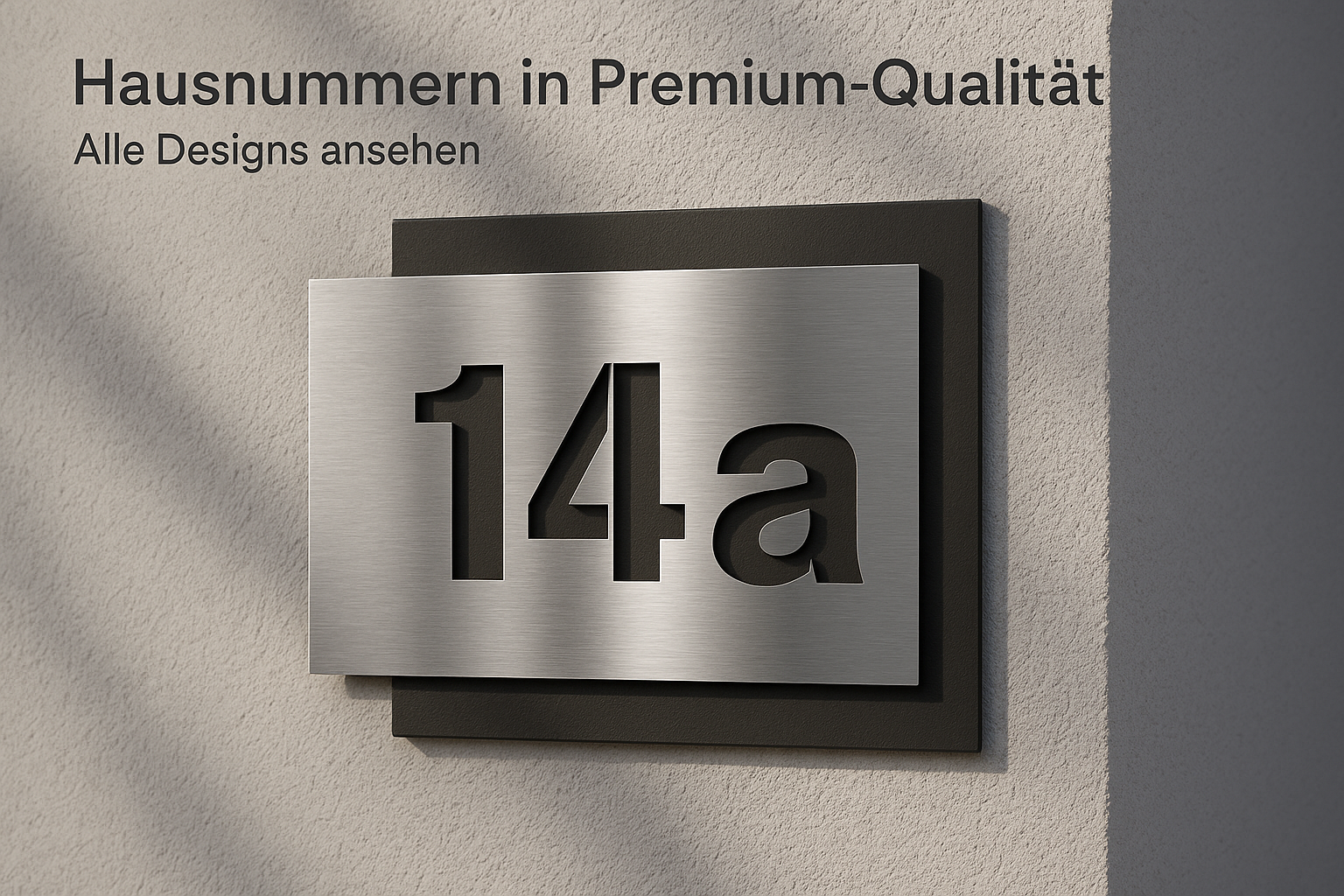 Hausnummer 14a Stencil ohne Gravur