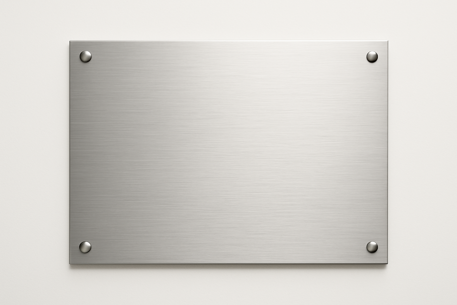 V2A Edelstahl Firmenschild blank für Zakeke