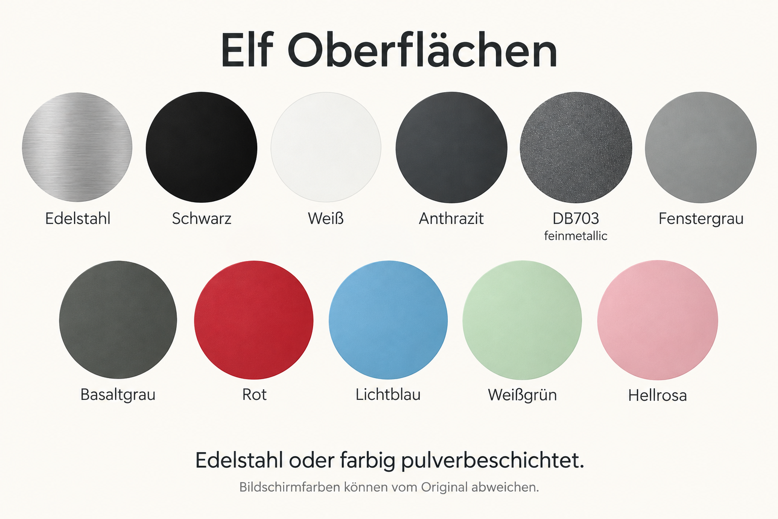 Fotoaufsteller – Gestaltungsbeispiel Farben