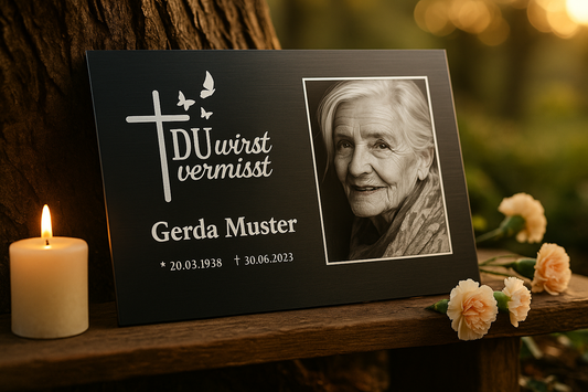 Lifestyle-Foto der Gedenktafel