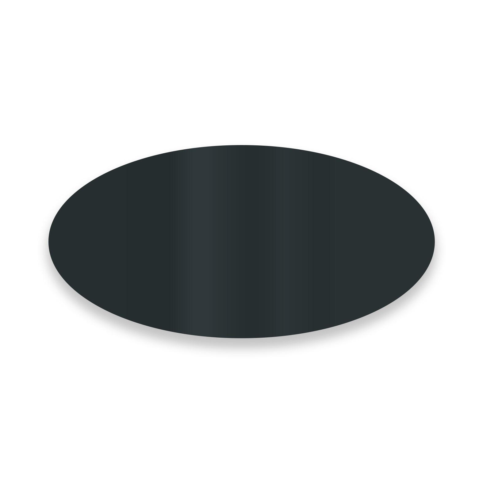 Edelstahl Türschild mit Gravur. Selbstklebend oder mit Bohrlöchern. Oval 8x4 cm oder 10x5 cm