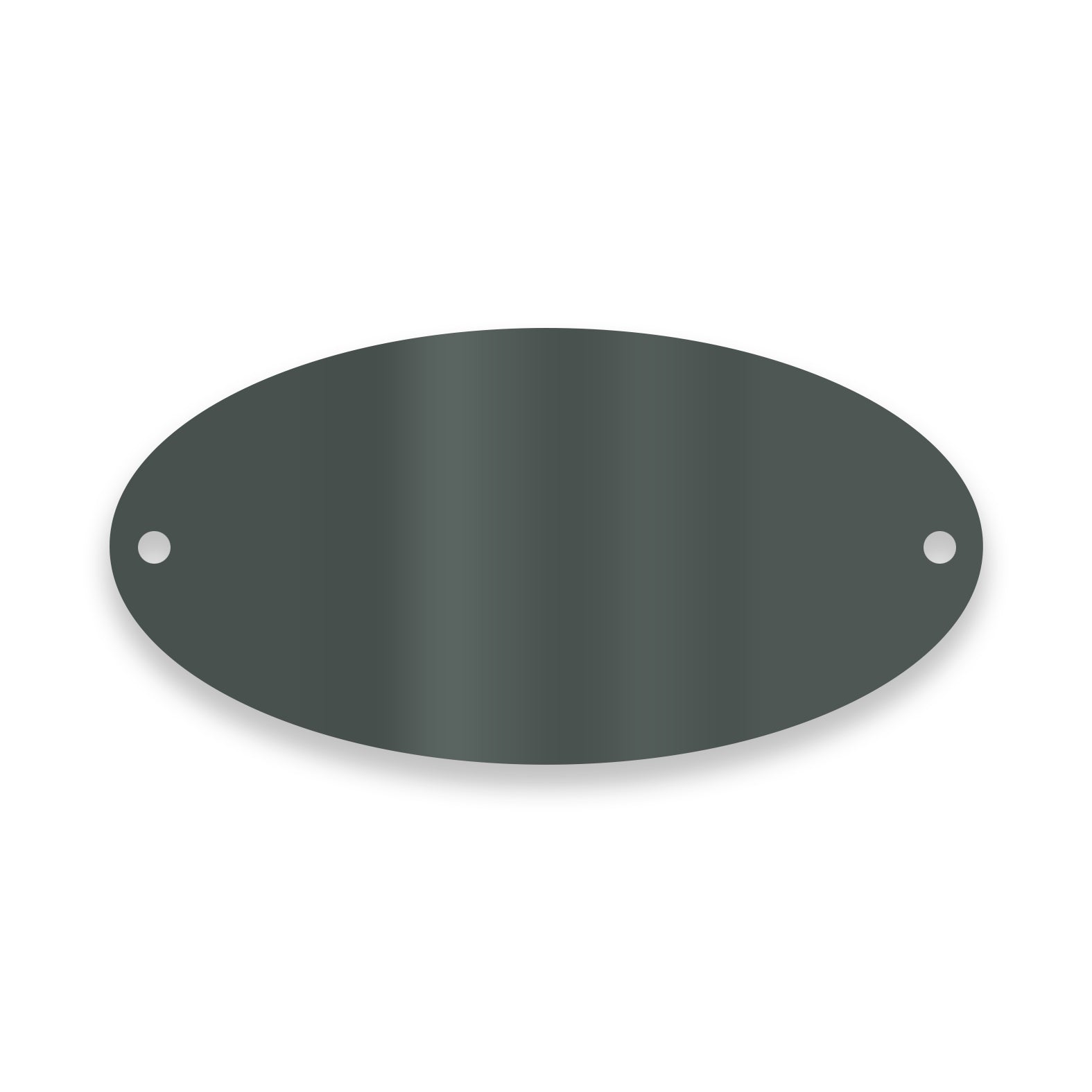 Edelstahl Türschild mit Gravur. Selbstklebend oder mit Bohrlöchern. Oval 8x4 cm oder 10x5 cm