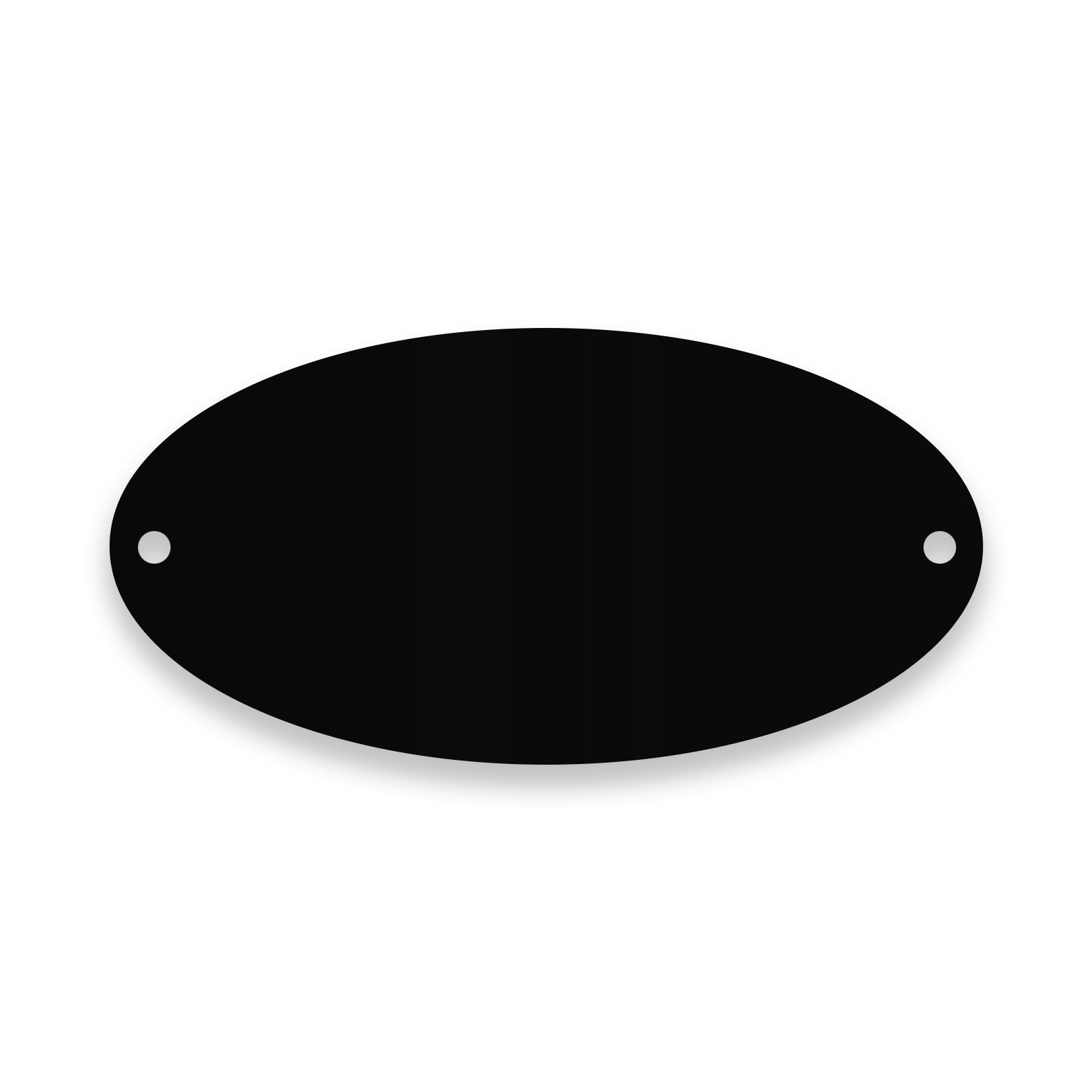 Edelstahl Türschild mit Gravur. Selbstklebend oder mit Bohrlöchern. Oval 8x4 cm oder 10x5 cm