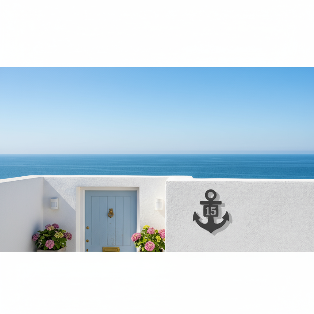 Panorama - Anthrazit Anker-Hausnummer