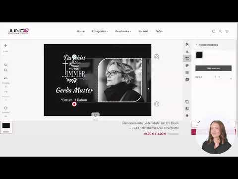 Tutorial Personalisierung einer Gedenktafel