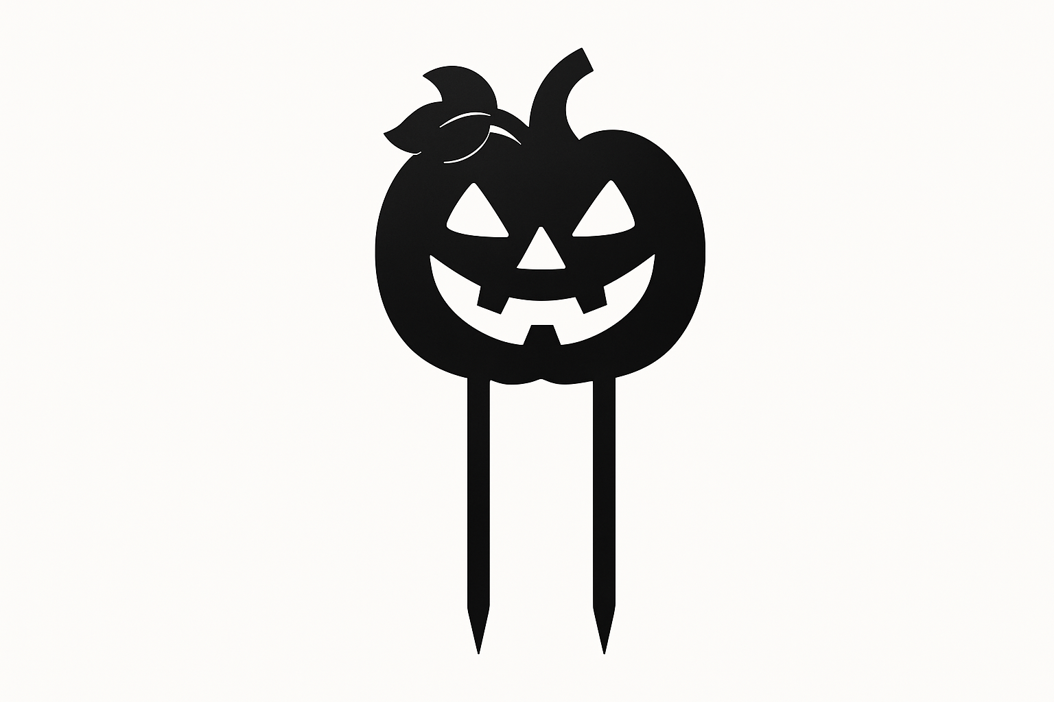 Schwarzer Halloween Kürbis-Gartenstecker