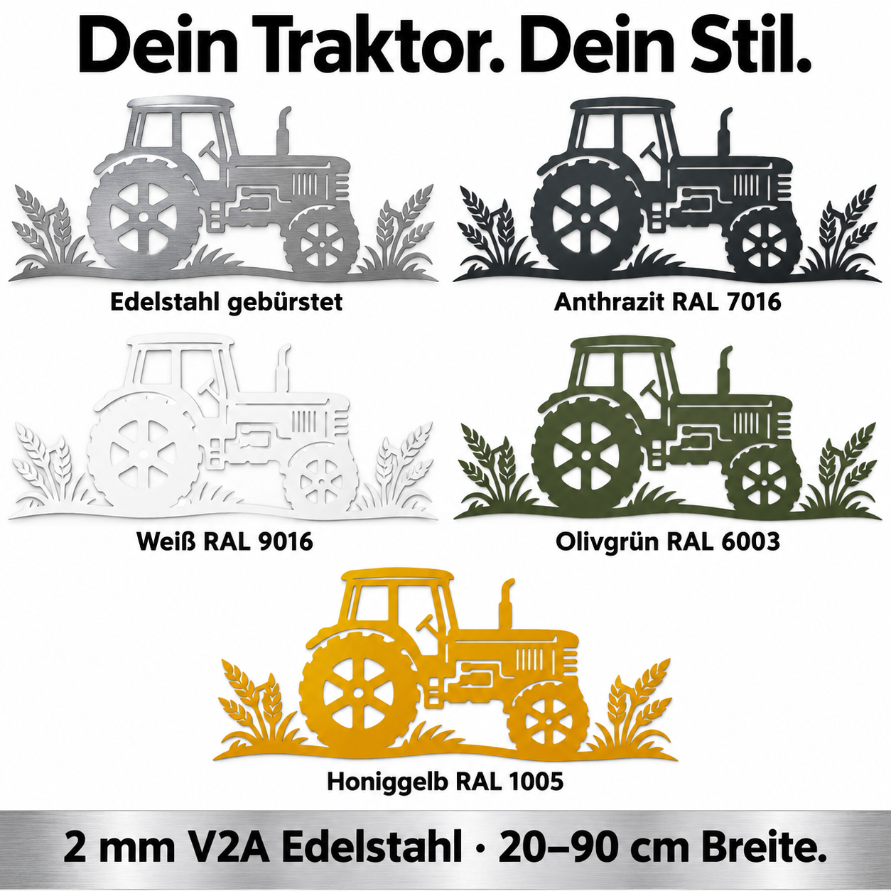 Oldtimer-Traktor Wanddeko – Ansicht 2