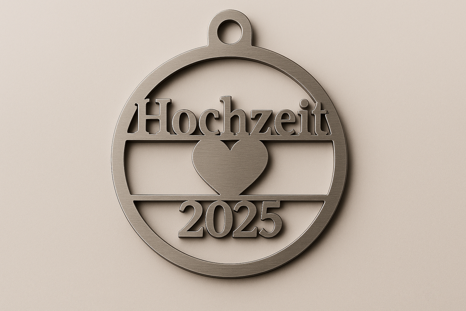 V2A Edelstahl Weihnachtskugel Hochzeit 2025 - Hauptbild