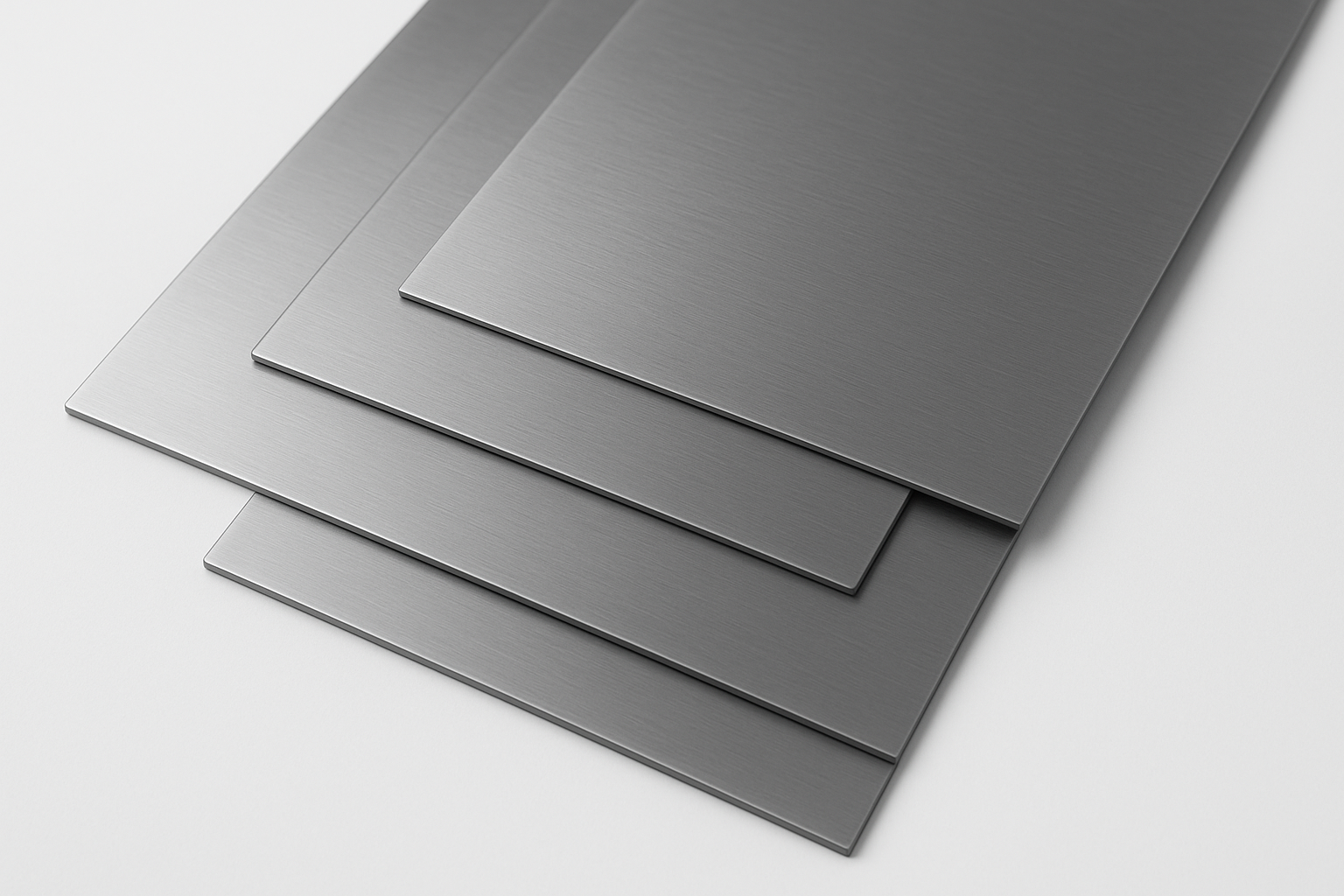 V2A Edelstahl Zuschnitte - 5 dünne Bleche in verschiedenen Größen