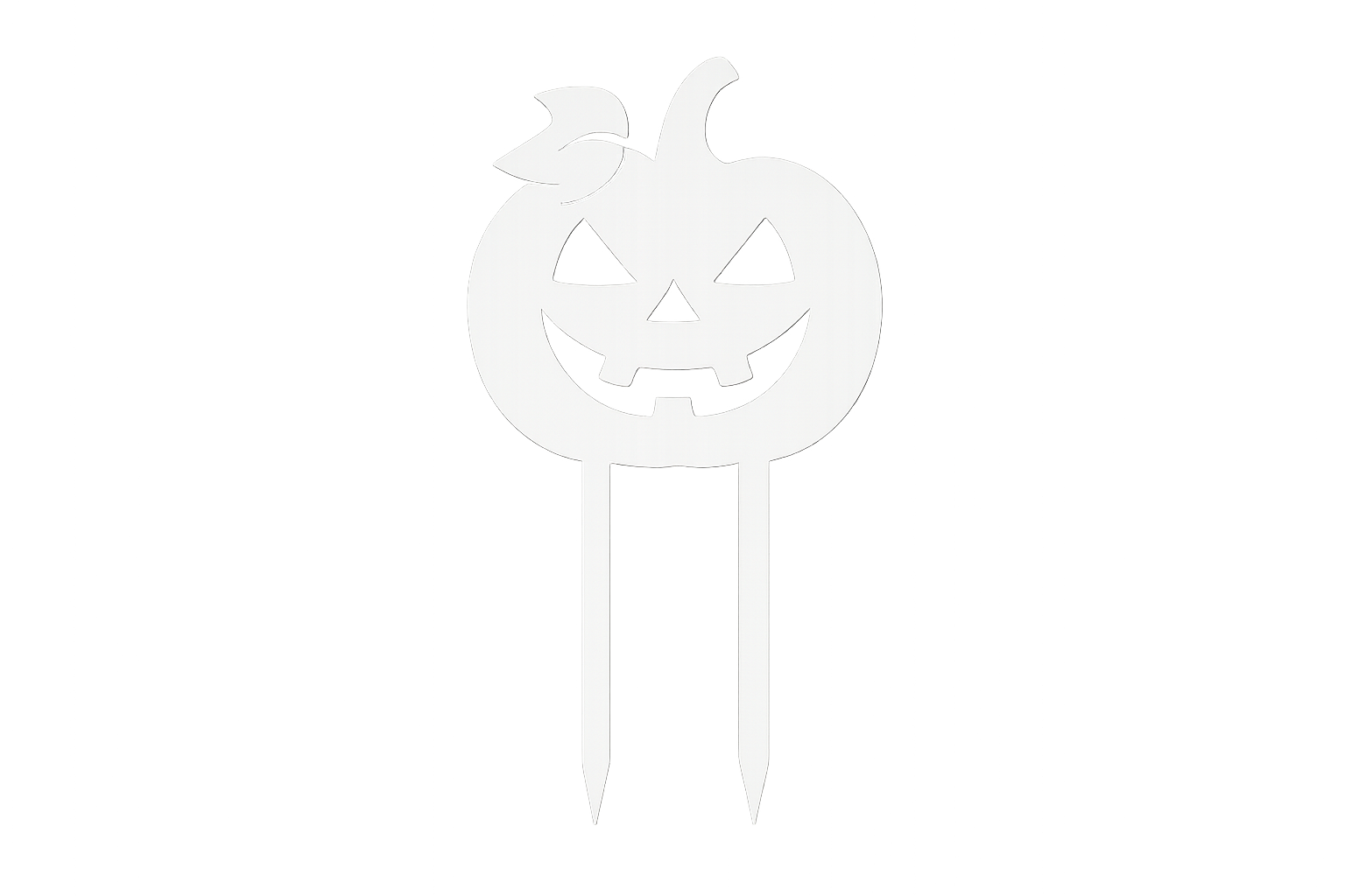 Weißer Halloween Kürbis-Gartenstecker