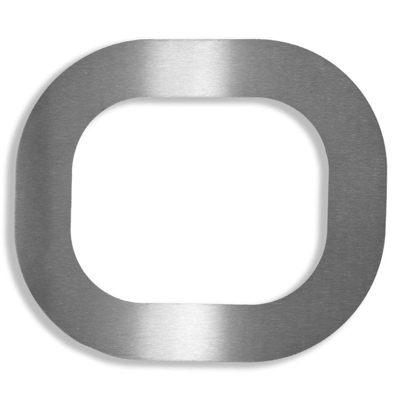 V2A Edelstahl Hausnummer Ziffer 0 Schrift Audiowide