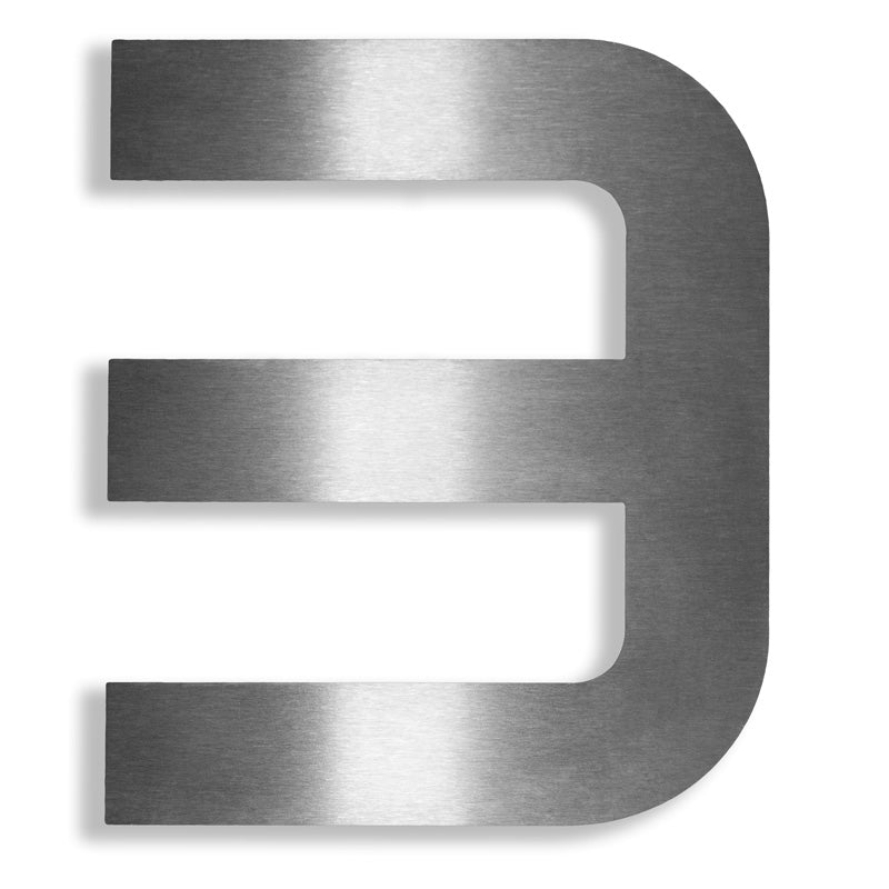 V2A Edelstahl Hausnummer Ziffer 3