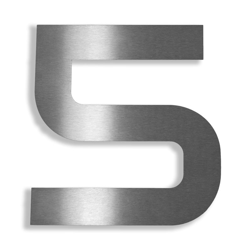 V2A Edelstahl Hausnummer Ziffer 5